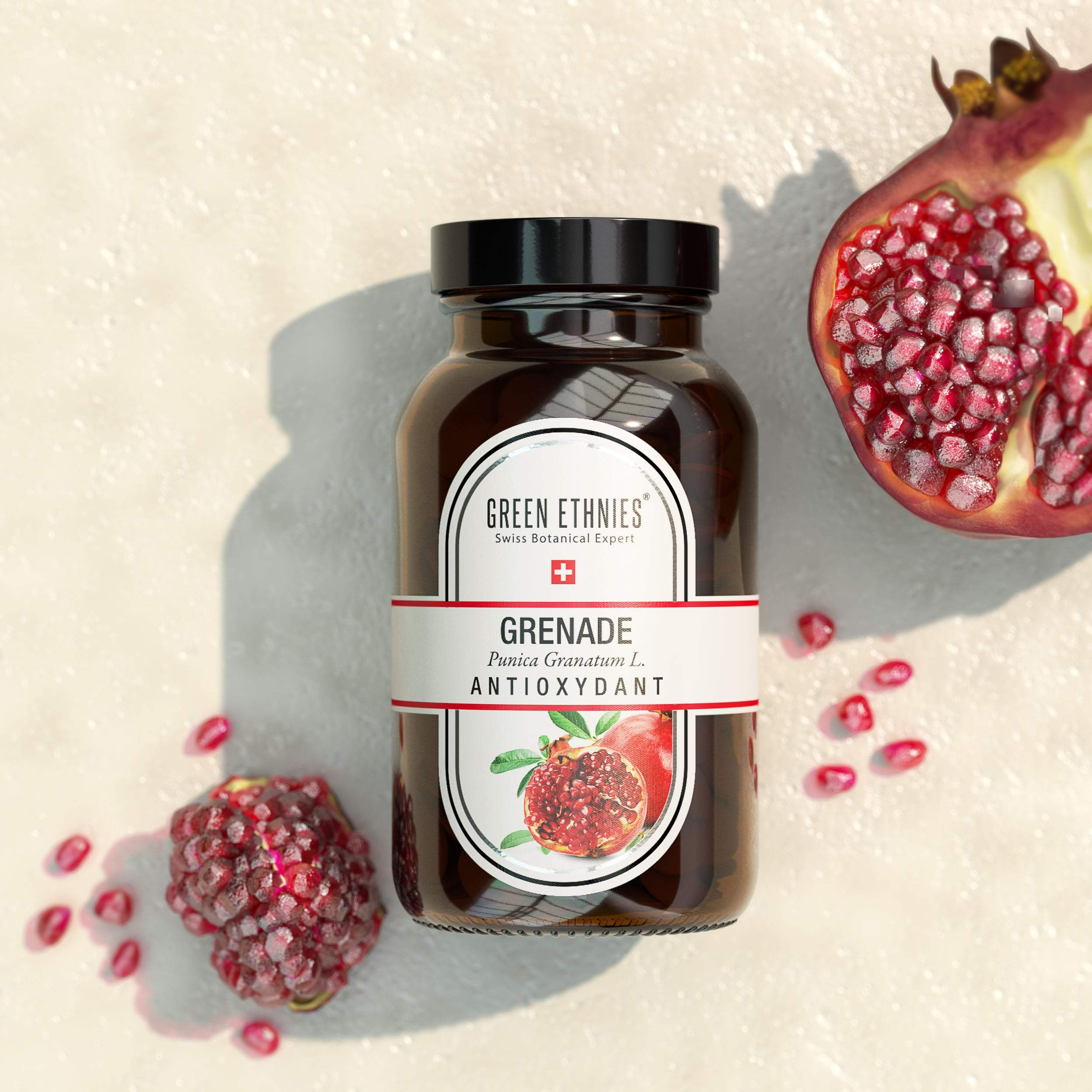 Organic and natural pomegranate food supplement